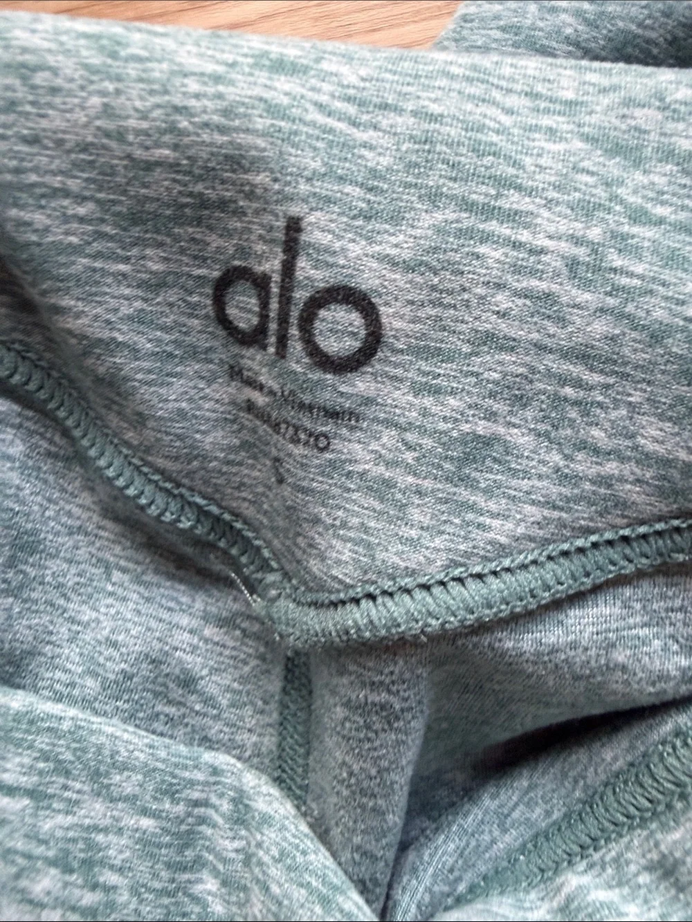 Alo Gray Rib-Waist Leggings